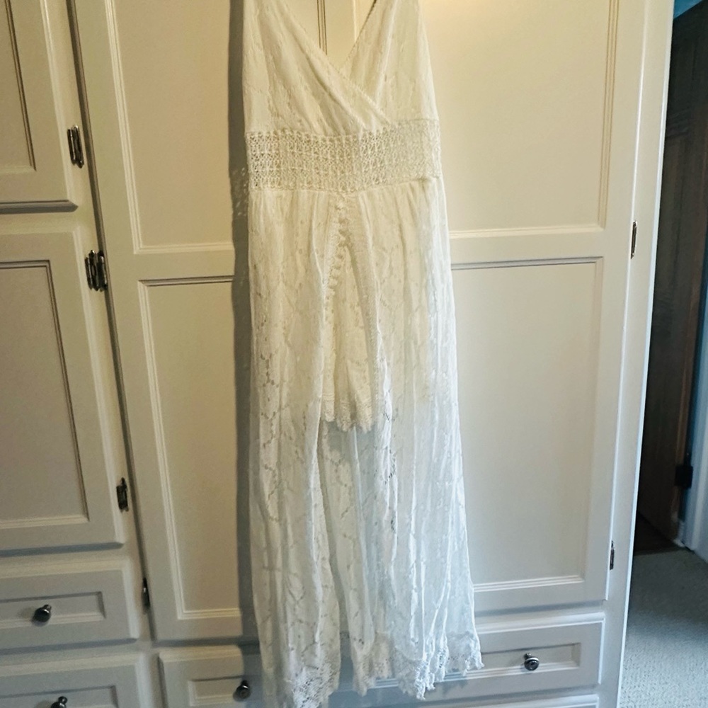 Source Unknown White Lace Maxi Dress